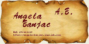Angela Banjac vizit kartica
